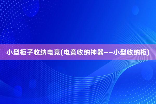 小型柜子收纳电竞(电竞收纳神器——小型收纳柜)