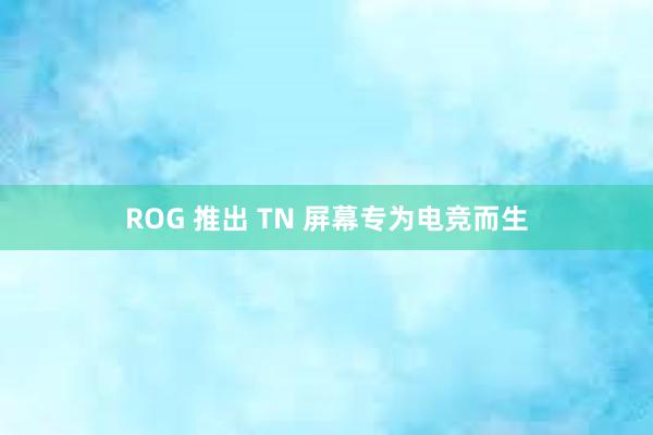 ROG 推出 TN 屏幕专为电竞而生