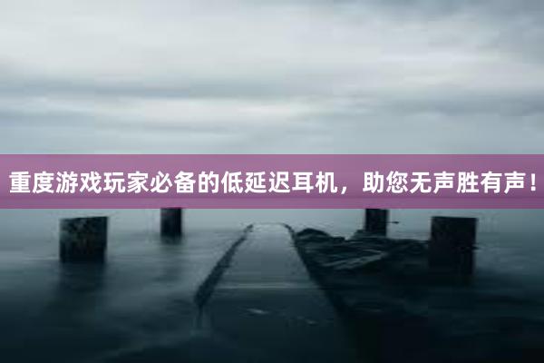 重度游戏玩家必备的低延迟耳机，助您无声胜有声！