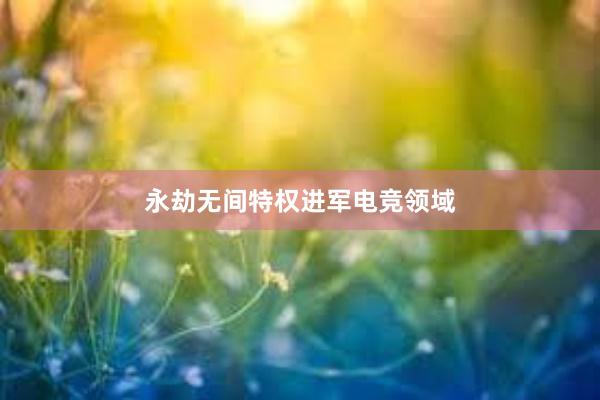 永劫无间特权进军电竞领域